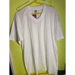 NWT HARLEM MENS WHITE TSHIRT VNECK SIZE XXL